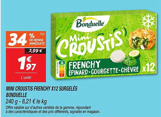 MINI CROUSTIS FRENCHY X12 SURGELÉS BONDUELLE