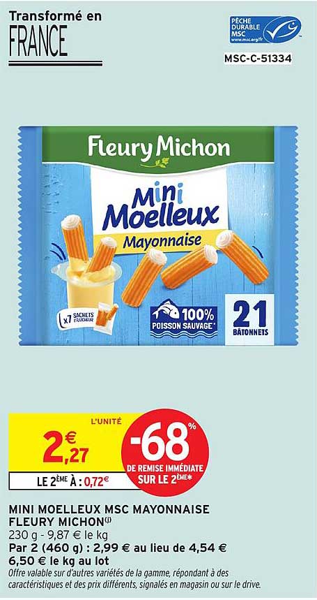 MINI MOELLEUX MSC MAYONNAISE FLEURY MICHON