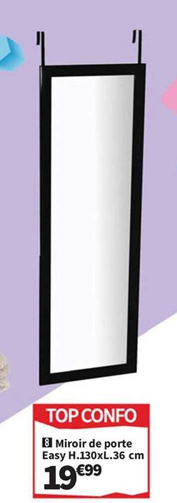 Miroir de porte Easy H.130xL.36 cm