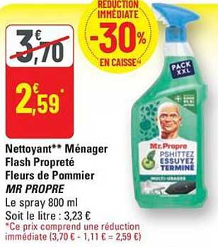 Nettoyant** Ménager Flash Propreté Fleurs de Pommier MR PROPRE