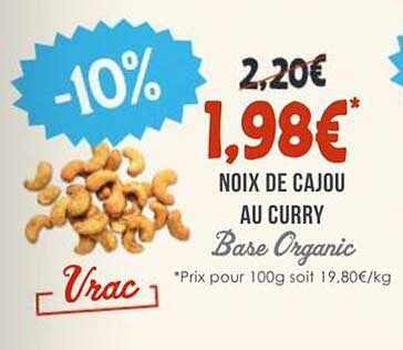 Noix de cajou au curry -10%