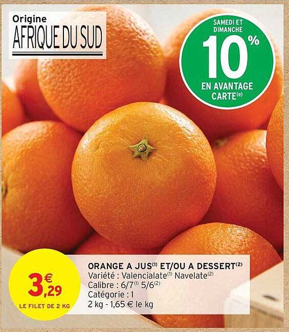 ORANGE A JUS ET/OU DESSERT