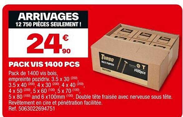 PACK VIS 1400 PCS