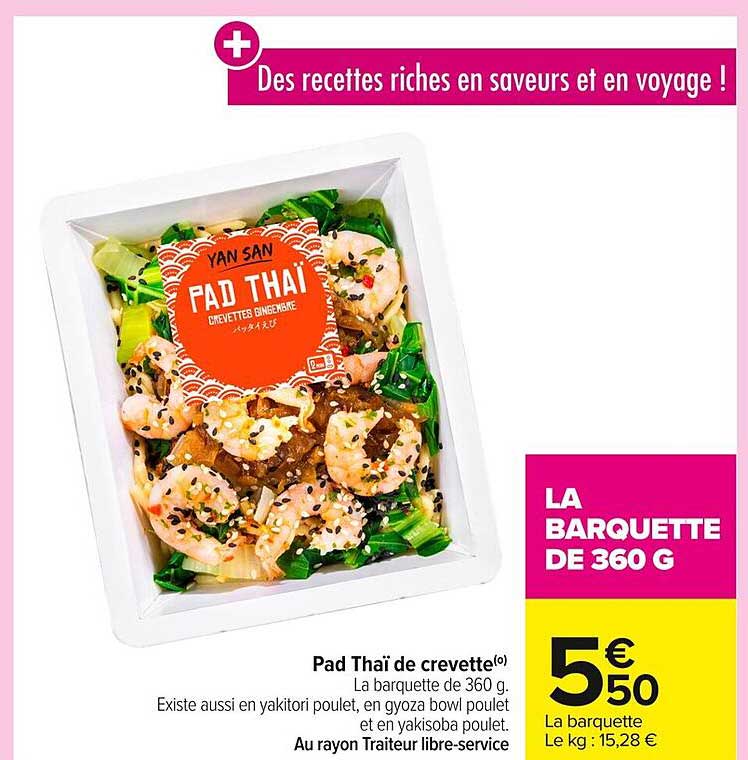 Pad Thaï de crevette