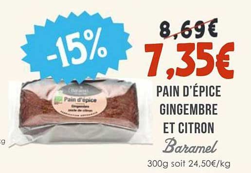 PAIN D'ÉPICE GINGEMBRE ET CITRON Baramel