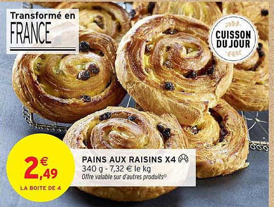 PAINS AUX RAISINS X4