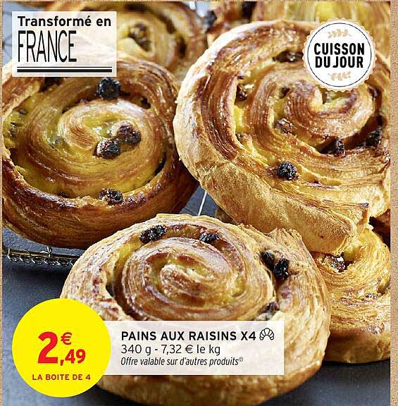 PAINS AUX RAISINS X4