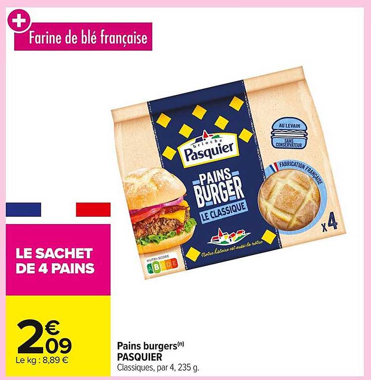 Pains burgers Pasquier - Le classique