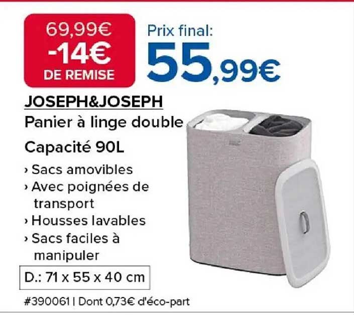 Panier à linge double