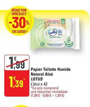 Papier Toilette Humide Natural Aloé