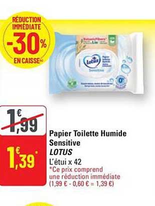 Papier Toilette Humide Sensitive LOTUS