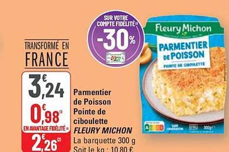 Parmentier de Poisson Pointe de ciboulette FLEURY MICHON