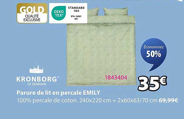 Parure de lit en percale EMILY
