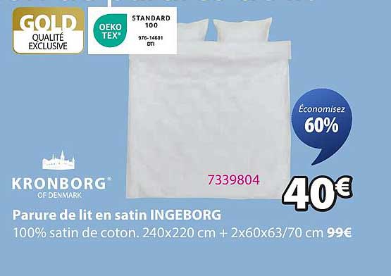 Parure de lit en satin INGEBORG