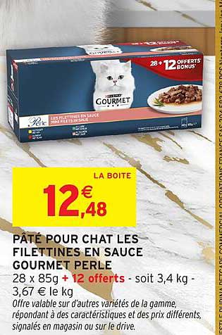 PÂTÉ POUR CHAT LES FILETTINES EN SAUCE GOURMET PERLE