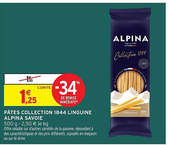 PÂTES COLLECTION 1844 LINGUINE ALPINA SAVOIE