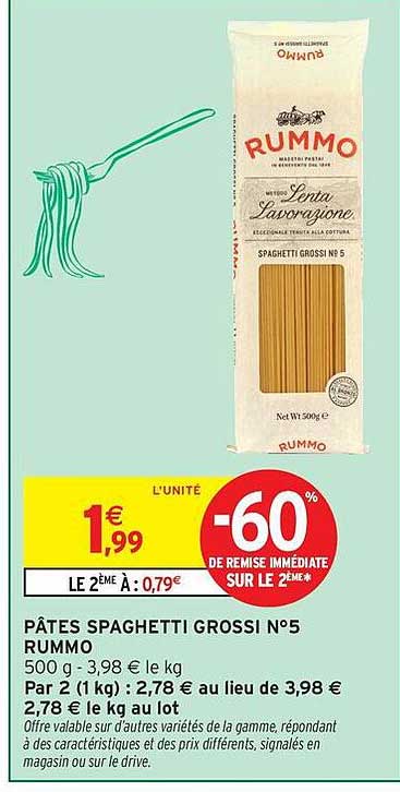 PÂTES SPAGHETTI GROSSI N°5 RUMMO