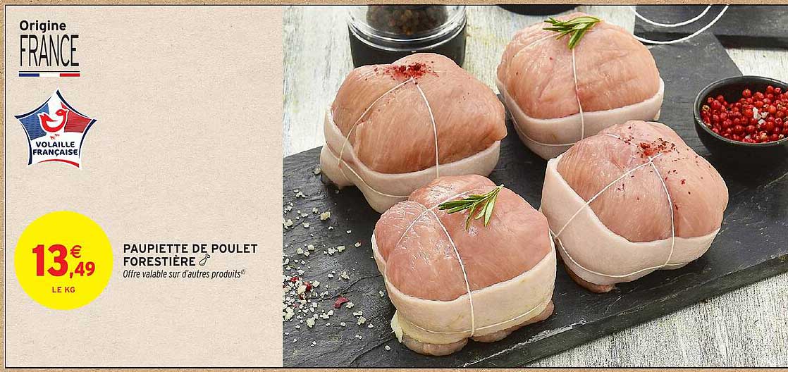 PAUPIETTE DE POULET FORESTIÈRE