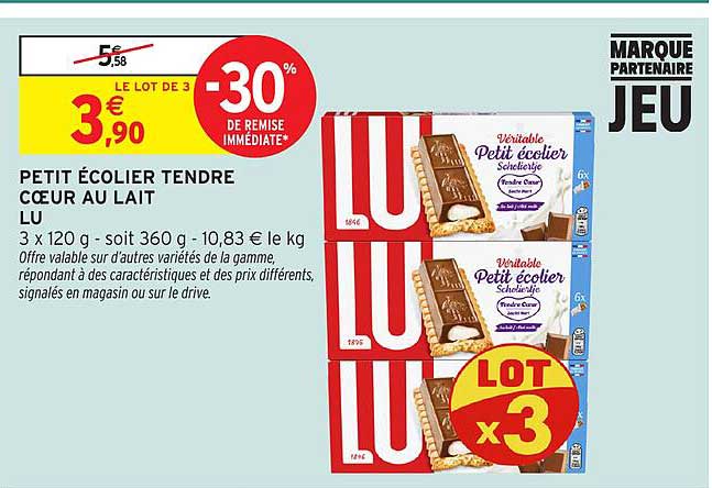 PETIT ÉCOLIER TENDRE CŒUR AU LAIT