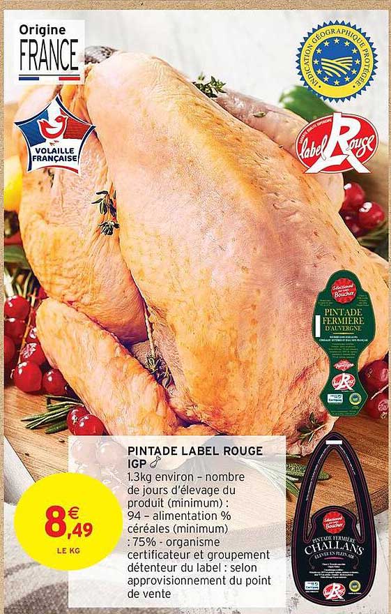PINTADE LABEL ROUGE IGP