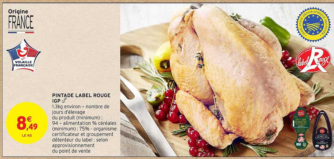 PINTADE LABEL ROUGE IGP