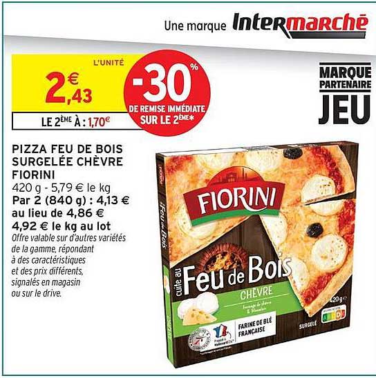 PIZZA FEU DE BOIS SURGELÉE CHÈVRE FIORINI