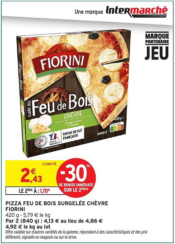 PIZZA FEU DE BOIS SURGELÉE CHÈVRE FIORINI
