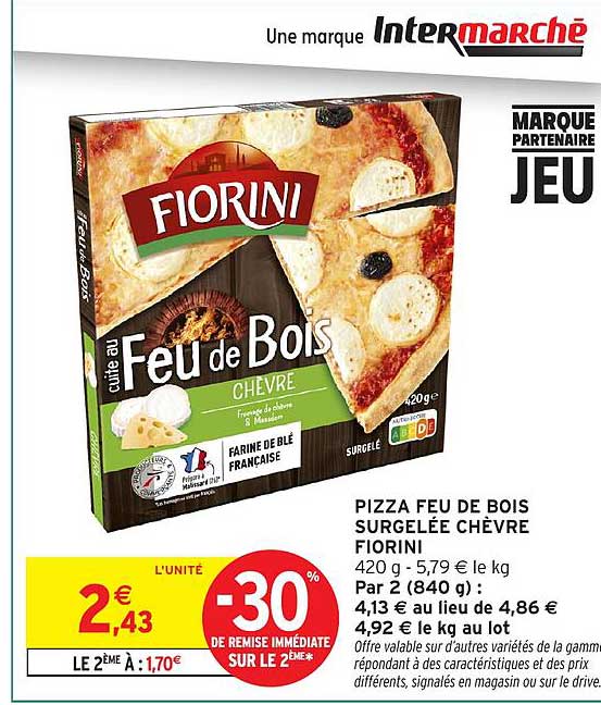 PIZZA FEU DE BOIS SURGELÉE CHÈVRE FIORINI