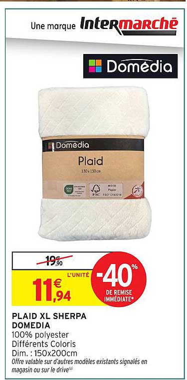PLAID XL SHERPA DOMEDIA