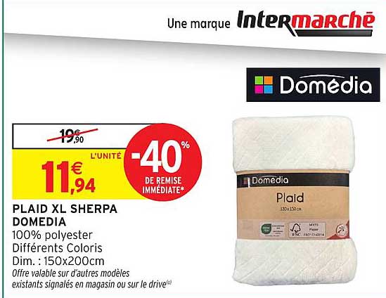 PLAID XL SHERPA DOMEDIA