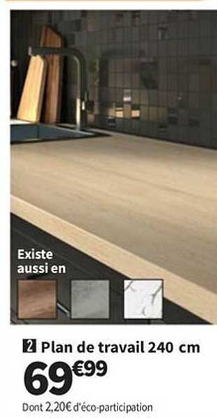 Plan de travail 240 cm