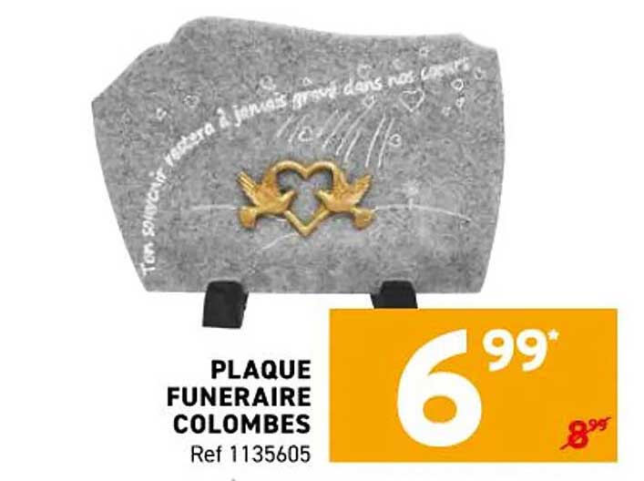 PLAQUE FUNÉRAIRE COLOMBES