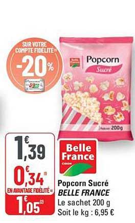 Popcorn Sucré BELLE FRANCE