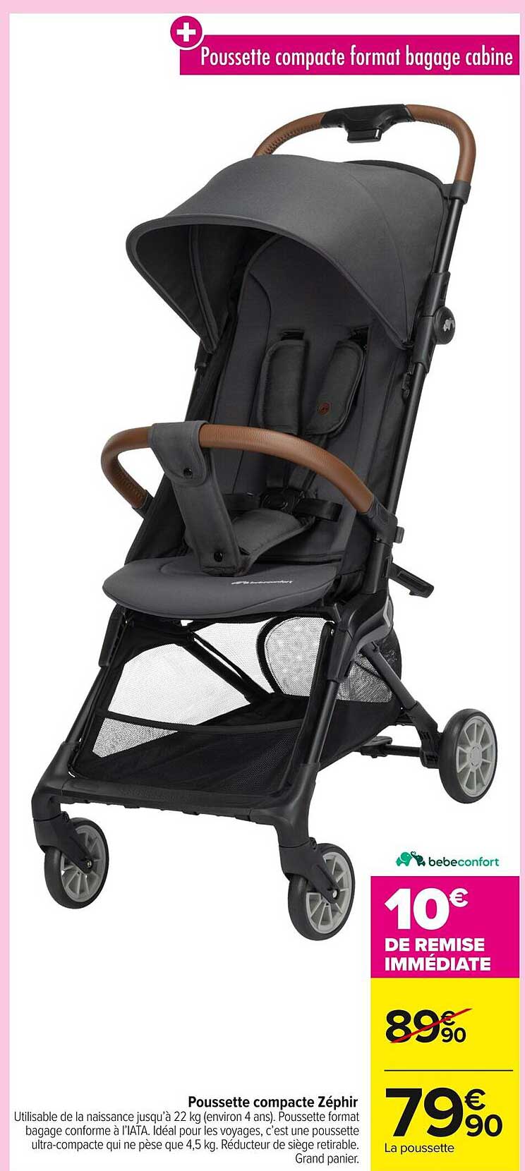 Poussette compacte format bagage cabine