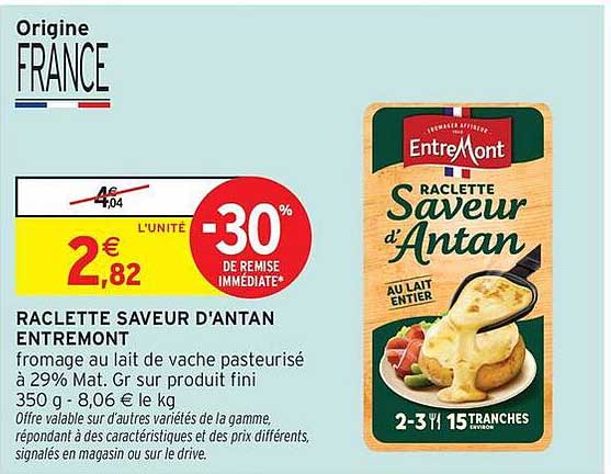 RACLETTE SAVEUR D'ANTAN ENTREMONT