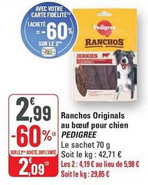 Ranchos Originals au bœuf pour chien PEDIGREE
