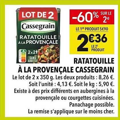 RATATOUILLE À LA PROVENÇALE CASSEGRAIN