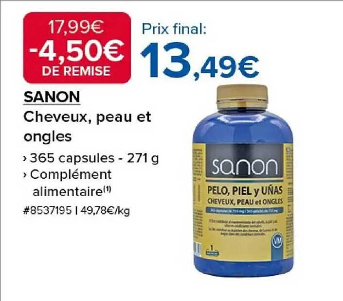 SANON Cheveux, peau et ongles