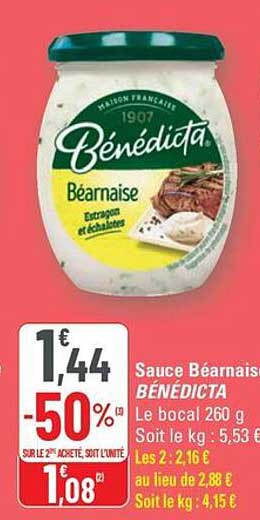Sauce Béarnaise BÉNÉDICTA