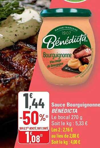 Sauce Bourguignonne BÉNÉDICTA
