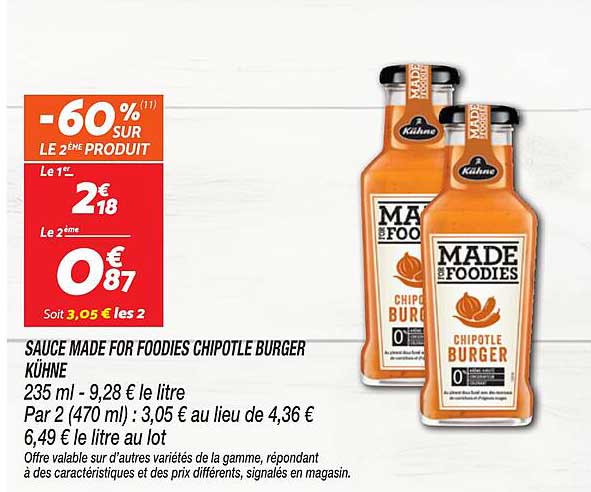 SAUCE MADE FOR FOODIES CHIPOTLE BURGER KÜHNE