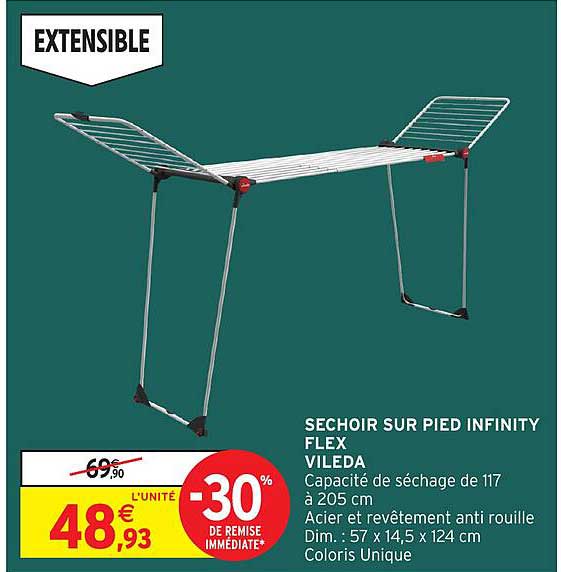 SECHOIR SUR PIED INFINITY FLEX VILEDA