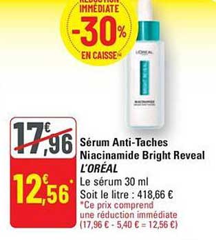 Sérum Anti-Taches Niacinamide Bright Reveal L’ORÉAL