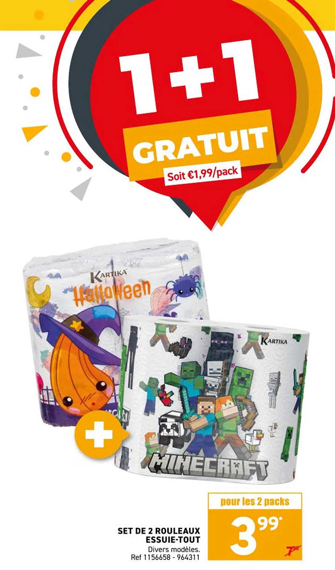 SET DE 2 ROULEAUX ESSUIE-TOUT