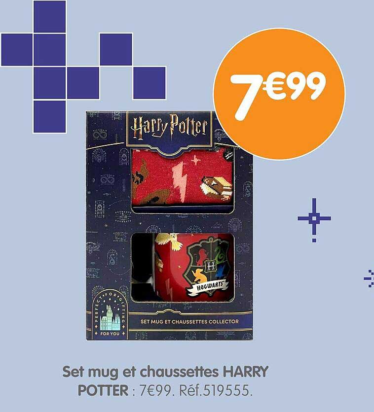 Set mug et chaussettes HARRY POTTER : 7€99. Réf.519555.