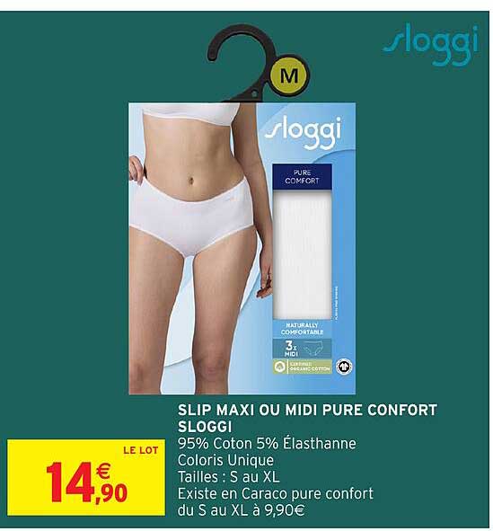 SLIP MAXI OU MIDI PURE CONFORT SLOGGI