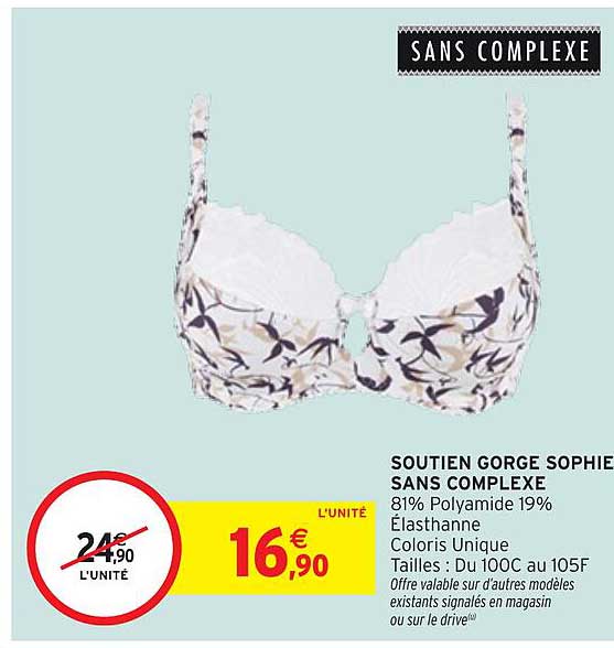 SOUTIEN GORGE SOPHIE SANS COMPLEXE