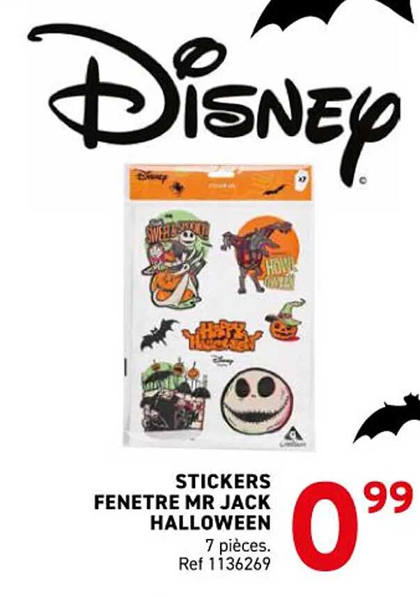 STICKERS FENETRE MR JACK HALLOWEEN
