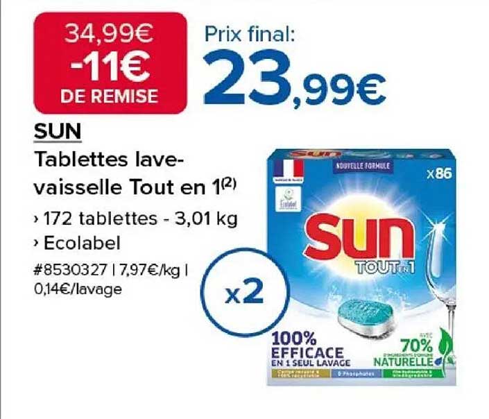 SUN Tablettes lave-vaisselle Tout en 1