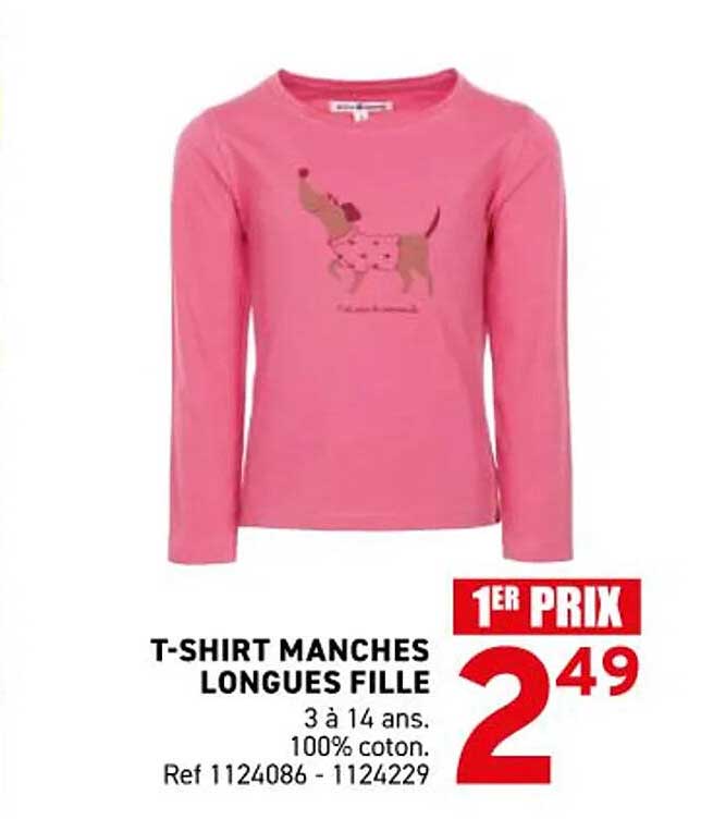 T-SHIRT MANCHES LONGUES FILLE